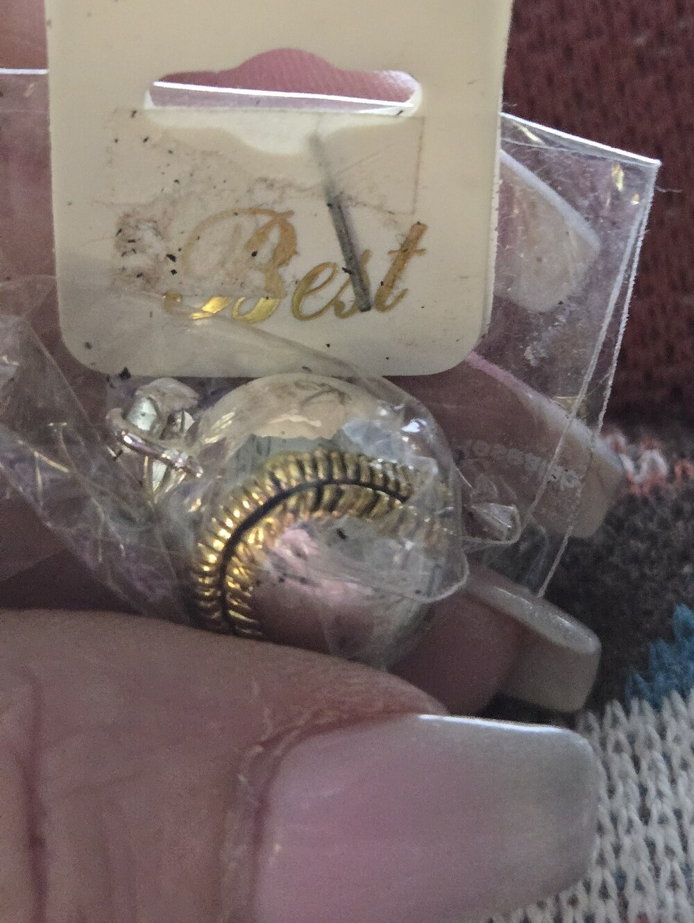 Silver and Gold Baseball/softball Pendant